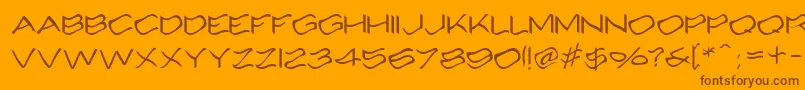 Alcohole Font – Brown Fonts on Orange Background