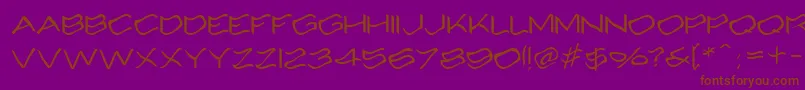 Alcohole Font – Brown Fonts on Purple Background