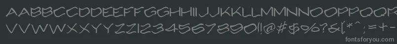 Alcohole Font – Gray Fonts on Black Background