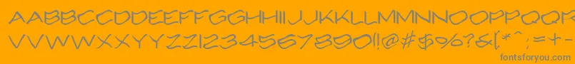 Alcohole Font – Gray Fonts on Orange Background