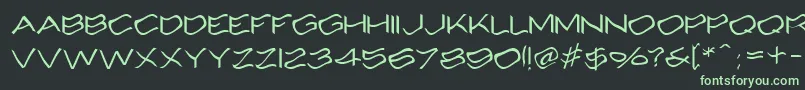 Alcohole-Schriftart – Grüne Schriften auf schwarzem Hintergrund