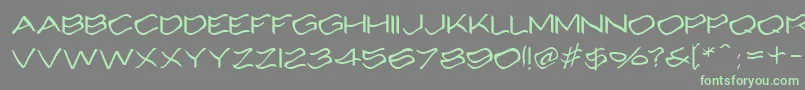 Alcohole-Schriftart – Grüne Schriften auf grauem Hintergrund