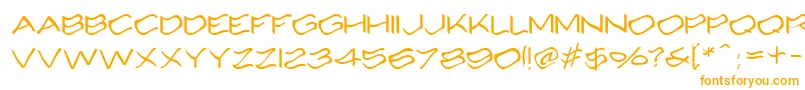 Alcohole-Schriftart – Orangefarbene Schriften auf weißem Hintergrund