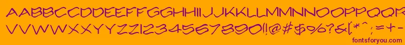 Alcohole Font – Purple Fonts on Orange Background