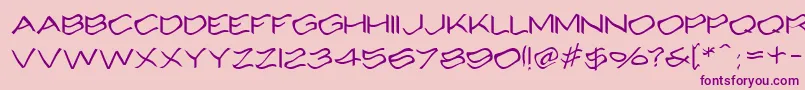 Alcohole Font – Purple Fonts on Pink Background
