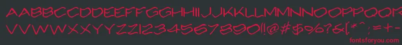Alcohole Font – Red Fonts on Black Background