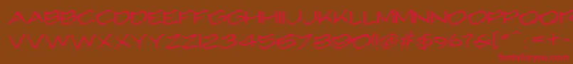 Alcohole-Schriftart – Rote Schriften auf braunem Hintergrund