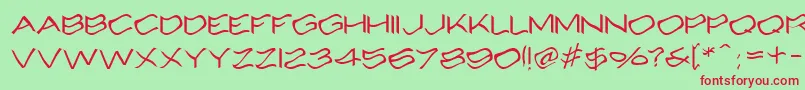Alcohole Font – Red Fonts on Green Background