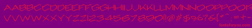 Alcohole Font – Red Fonts on Purple Background
