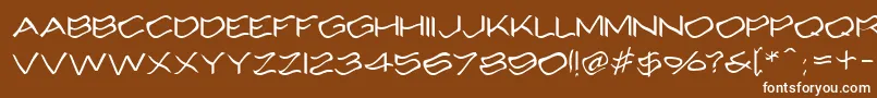 Alcohole Font – White Fonts on Brown Background