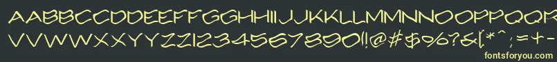 Alcohole Font – Yellow Fonts on Black Background