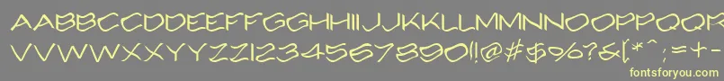 Alcohole Font – Yellow Fonts on Gray Background