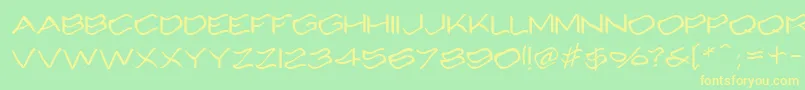 Alcohole Font – Yellow Fonts on Green Background