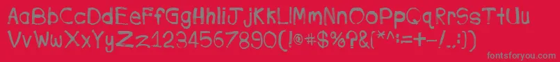 Phonestreak-fontti – harmaat kirjasimet punaisella taustalla