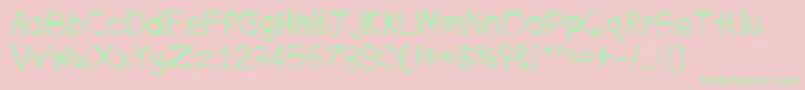 Phonestreak Font – Green Fonts on Pink Background