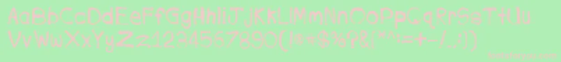 Phonestreak Font – Pink Fonts on Green Background