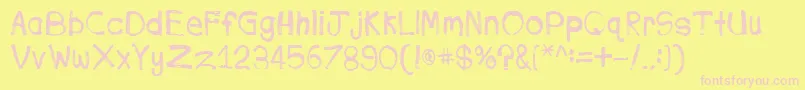 Phonestreak Font – Pink Fonts on Yellow Background