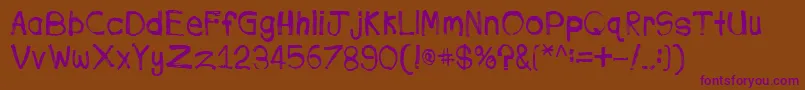 Phonestreak Font – Purple Fonts on Brown Background