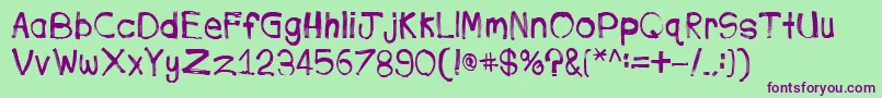 Phonestreak Font – Purple Fonts on Green Background