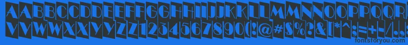 Bentti3 Font – Black Fonts on Blue Background