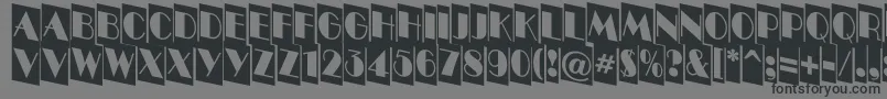 フォントBentti3 – 黒い文字の灰色の背景