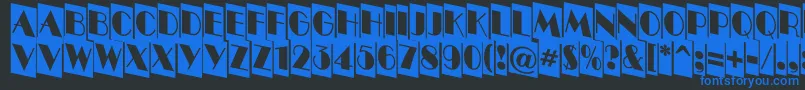 Bentti3 Font – Blue Fonts on Black Background