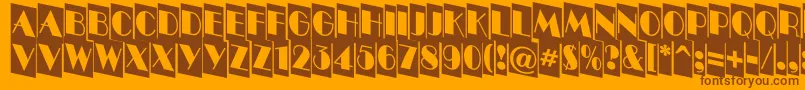 Bentti3 Font – Brown Fonts on Orange Background