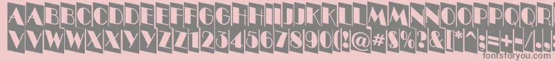 Bentti3 Font – Gray Fonts on Pink Background