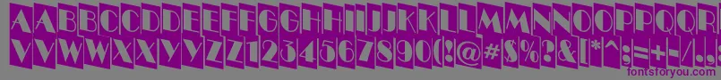 Bentti3 Font – Purple Fonts on Gray Background