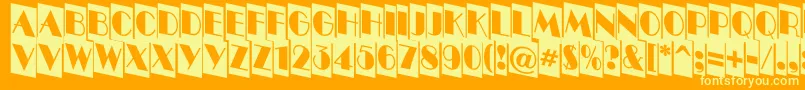 Bentti3 Font – Yellow Fonts on Orange Background