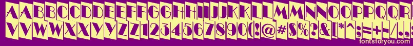 Bentti3 Font – Yellow Fonts on Purple Background