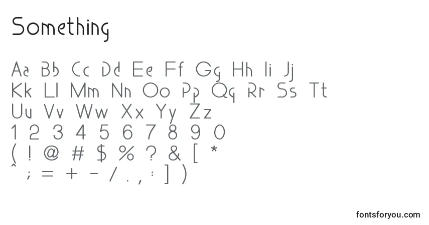 Fuente Something - alfabeto, números, caracteres especiales