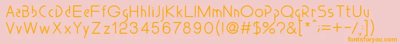 Something Font – Orange Fonts on Pink Background