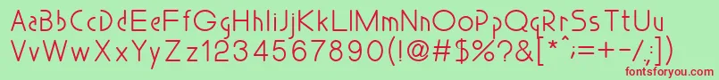 Something Font – Red Fonts on Green Background