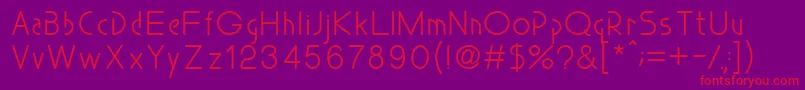 Something Font – Red Fonts on Purple Background