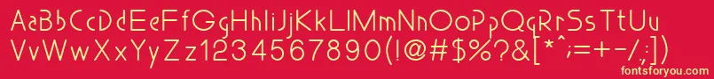 Something Font – Yellow Fonts on Red Background