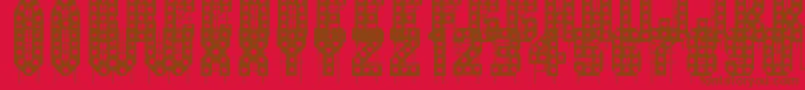 OnTheTopsLights Font – Brown Fonts on Red Background