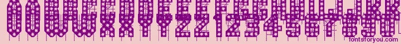 OnTheTopsLights Font – Purple Fonts on Pink Background