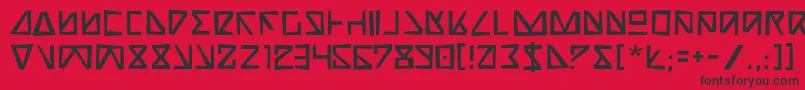 NickTurboRough Font – Black Fonts on Red Background