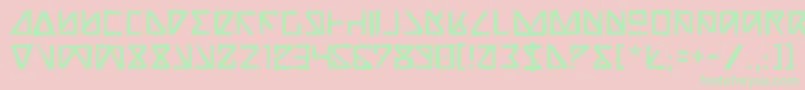 NickTurboRough Font – Green Fonts on Pink Background