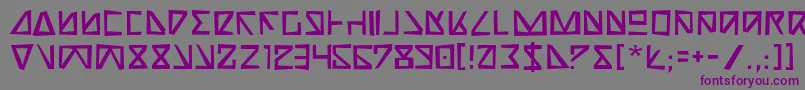 NickTurboRough Font – Purple Fonts on Gray Background