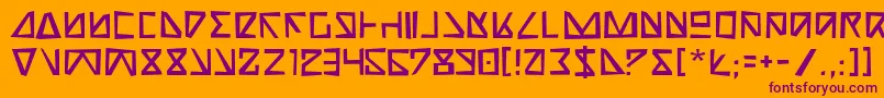NickTurboRough-Schriftart – Violette Schriften auf orangefarbenem Hintergrund