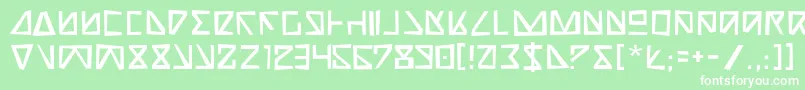 フォントNickTurboRough – 緑の背景に白い文字