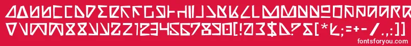 フォントNickTurboRough – 赤い背景に白い文字