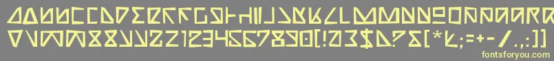 NickTurboRough Font – Yellow Fonts on Gray Background