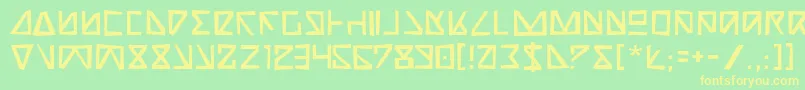 NickTurboRough Font – Yellow Fonts on Green Background