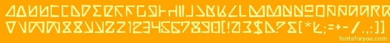 NickTurboRough Font – Yellow Fonts on Orange Background