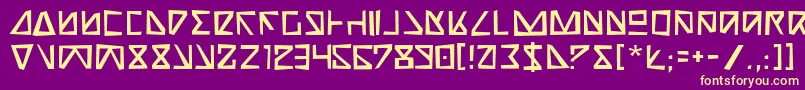 NickTurboRough Font – Yellow Fonts on Purple Background