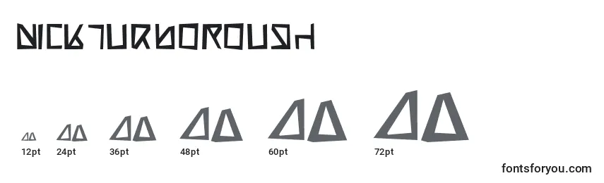 NickTurboRough Font Sizes