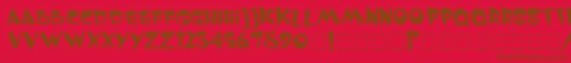Whimsy ffy Font – Brown Fonts on Red Background
